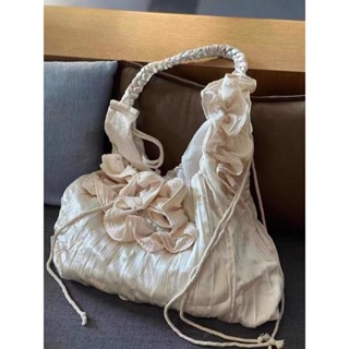 地雷系 地雷系包包 y2k y3k ins ins風 ins風油畵包手作單肩大容量僊女斜挎包手提複古褶皺包