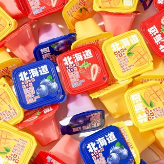 ✨ 新品特惠 北海道蒟蒻乳酪椰果果凍藍莓芒果草莓味兒童休閒零食果凍散裝批發