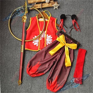 哪吒魔童降世同款衣服 兒童角色扮演cos演出服 裝攝影服裝哪吒道具 小宇宙精選周邊