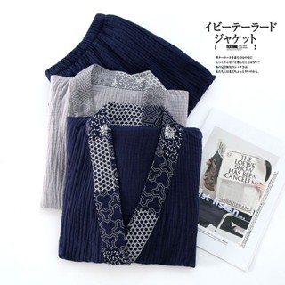 和服 浴衣 浴衣和服 日本和服 和服睡衣 日式睡衣 睡袍 男夏純棉睡衣 春夏季浴袍 和服袍 睡衣 家居服日式無印風睡衣男