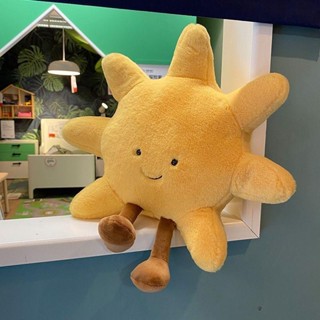 卡通生日禮物🌸 日系可愛 ins新品太陽月亮公仔可愛柔軟毛絨玩具女生睡覺玩偶安撫抱枕禮物 桌面擺件 創意禮物