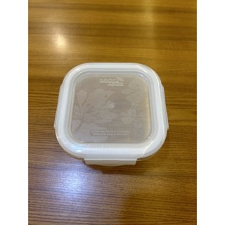 二手【樂扣樂扣】第二代耐熱玻璃保鮮盒/正方形300ML(LLG205)