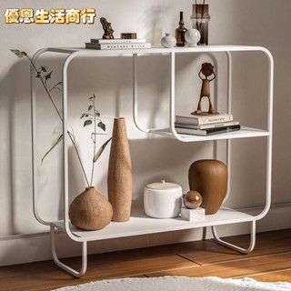🔷優恩生活商行🔷北歐簡易落地置物架 沙發後展示櫃 鐵藝書架 收納 ins 客廳多層白色架 置物櫃 收納架 邊幾 床頭