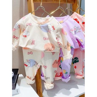 🌈桃喜kids🌈臺灣現貨 免運💕童裝 兒童套裝 兒童居家服 秋季居家服 長袖長褲 德絨 保暖 加厚
