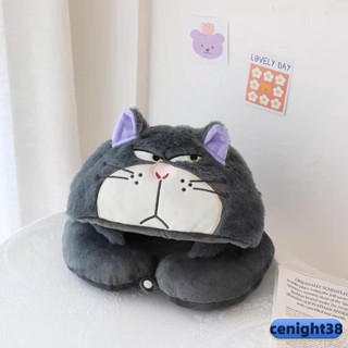 🔥【萬誠優選】🔥U型枕 頭枕 頸枕💕 少女心可愛卡通小熊惡魔連帽U型護頸枕午睡枕頭旅行飛機帶帽子u枕 旅行枕 枕頭