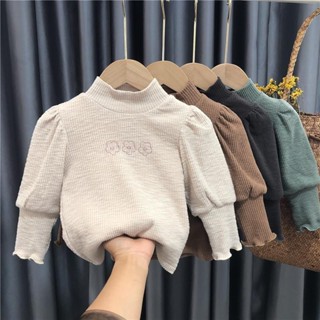 🍼小奶蓋kids🍼女寶寶加絨打底衫秋冬季女小童冬裝高領加厚上衣嬰兒長袖內搭公主