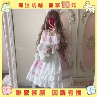 女裝日系軟妹原創Lolita洛麗塔洋裝可愛學生日常裙長袖op連身裙 蘿莉塔洋裝