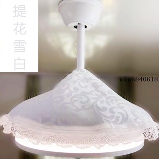 風扇防塵罩🎀 隱形吊扇燈防塵罩帶燈一體電扇罩圓形遮灰蓋布套全包罩子防可水洗