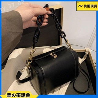 港風復古ins網紅小包包女 質感流行手提斜揹包 時尚單肩側揹包 法式小眾包包女 潮質感 百搭鏈條 斜挎包盒子包女包