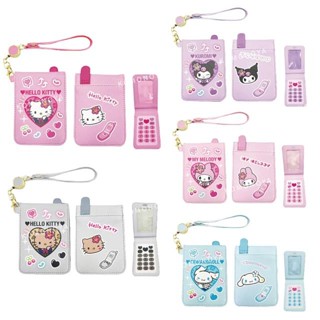 【現貨】小禮堂 Sanrio 三麗鷗 皮質手機造型伸縮票卡包 (平成學院款) Kitty 美樂蒂 酷洛米 大耳狗