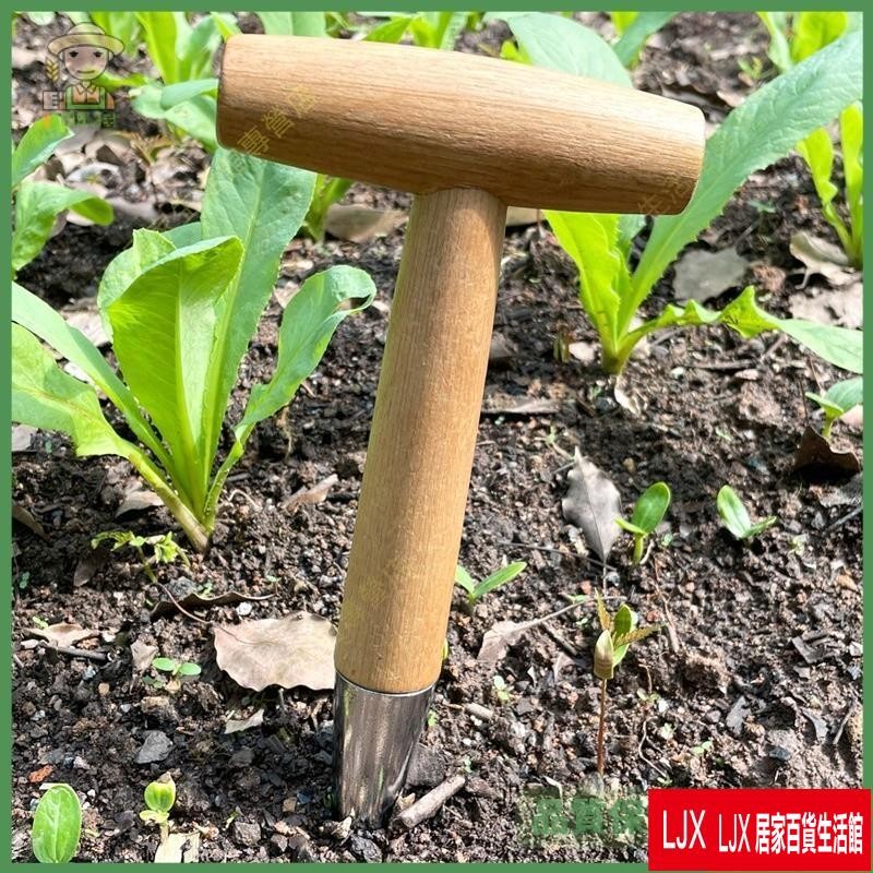 LJX播種器 園藝打洞器 土壤打孔器 育苗器 施肥 種菜種子移苗種植工具 木柄園林追肥打孔播種器 播種工具 挖洞00