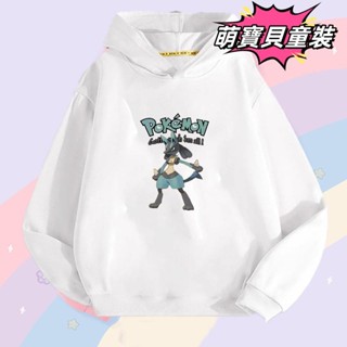 【臺灣出貨】秋季新品男大童T恤兒童長袖上衣2024寶可夢聯名童裝女童連帽衛衣春秋季新款春秋兒童外套女孩上衣asdw