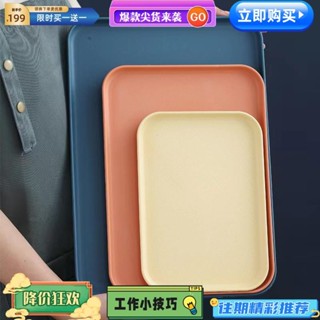 臺灣熱賣 北歐ins託盤家用放茶杯水杯茶盤塑膠客廳茶几杯子長方形水果餐盤