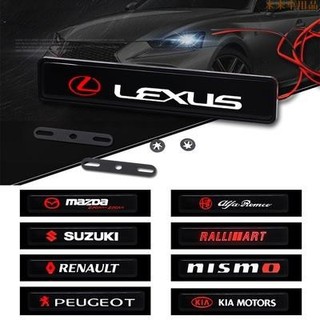 特惠特品💎汽車改裝LED 水箱罩發光車標 惡魔眼發光logo燈 賓士AMG寶馬豐田本田保時捷 現代 sup馬自達 中網