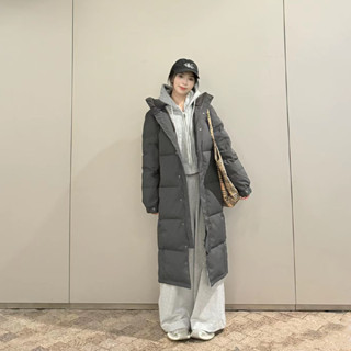 長版外套 加厚保暖外套 羽絨棉寬鬆外套 保暖外套 超長羽絨服 過膝外套 連帽外套 加厚保暖情侶外套 長大衣 雪地外套