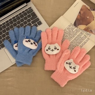 烏薩奇毛絨手套 chiikawa珊瑚絨手套 小八保暖手套 吉伊卡哇分指手套 chiikawa五指手套 吉伊卡哇冬天手套