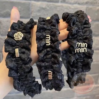 💘正貨💥限時優惠💥字母褶皺髮箍女防滑洗臉壓發頭箍簡約寬邊髮飾小香風百搭髮卡飾品