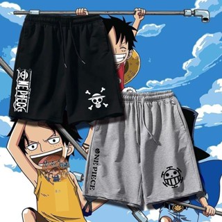 ✿彩虹社 ◕✤✥ 韓版潮流航海賊王one piece草帽路飛ins超火短褲時尚寬松五分褲潮 生日 cos 時尚