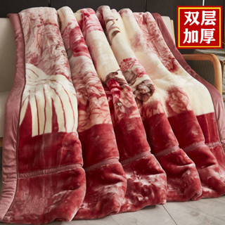 厚毛毯 毛毯 法蘭絨 暖暖被 法蘭絨毛毯 羊羔絨毛毯 雙層加厚拉捨爾毛毯秋冬季空調毯子結婚慶蓋毯單雙人學生床單被子