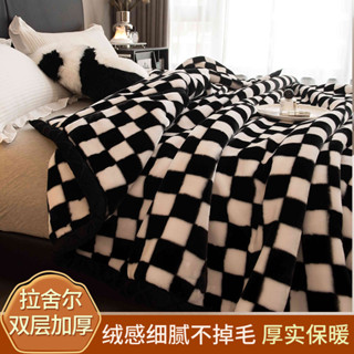 厚毛毯 毛毯 法蘭絨 暖暖被 法蘭絨毛毯 羊羔絨毛毯 拉捨爾毛毯被子加厚雙層蓋毯珊瑚絨冬季絨毯床單人學生宿捨小毯子