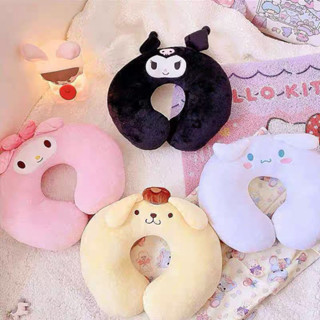 【❤臺灣發貨🔥】旅行枕 U型枕🎀 可愛卡通毛絨美樂蒂惡魔U型枕護頸枕旅行便攜飛機枕頸椎枕午睡枕