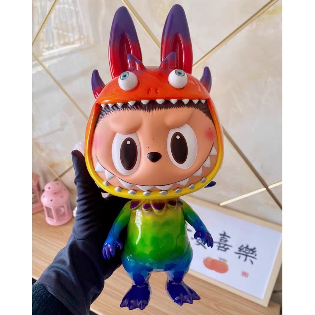 🔥潮流擺件 特惠 新品labubu zimomo t9g彩虹糖果 潑墨銀擺件潮流玩具手辦生日禮物
