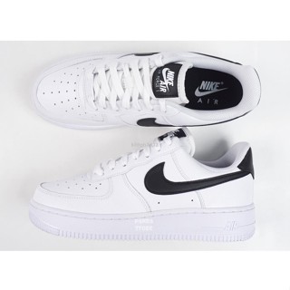 D.oNIKE AIR FORCE 1 AF1 基本款 荔枝皮 DD8959-103 白黑 女鞋