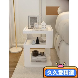 【現貨】奶油風沙發邊櫃輕奢個性簡約收納架創意角幾客廳隔斷設計師床頭櫃JJAJ