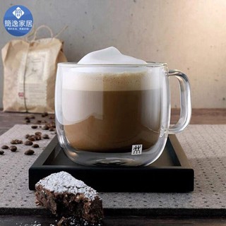 🚀臺灣出貨🚀德國Zwilling 玻璃杯 雙層杯 咖啡杯 隔熱防燙防爆 大容量透明水杯 帶把茶杯 家居辦公喝水杯NN