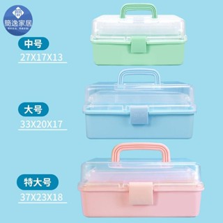 🚀臺灣出貨🚀大容量三層折迭收納箱 美術生工具箱 美甲化妝品收納盒 學生繪畫箱帶提手NNk