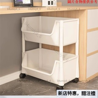 💖精選好物💖置物架【收納架】臺灣優質書架落地置物架桌下書本收納帶輪可移動推車桌邊桌面收納簡易書櫃xx1128