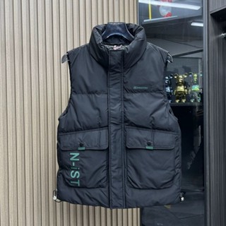 羽絨馬甲 工裝外穿保暖背心 秋冬男士無袖羽絨服 保暖背心外套 防風外套 麵包外套背心