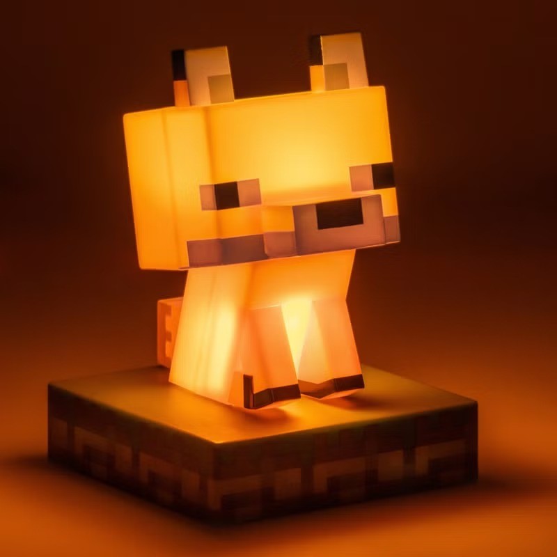 【Paladone UK】Minecraft麥塊 迷你造型小夜燈(11cm)-坐姿橘色狐狸 墊腳石購物網