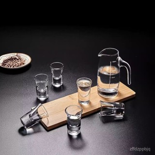 臺灣熱銷 爆款白酒杯 小酒杯家用加厚玻璃一口杯 飯店用酒盅分酒器小酒杯