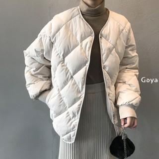 🎀韓版寬鬆菱格外套 菱格紋羽絨外套 棉服女 菱格紋鋪棉外套 加厚保暖冬天外套 羽絨外套女 輕羽絨外套 短版菱格紋女生外套
