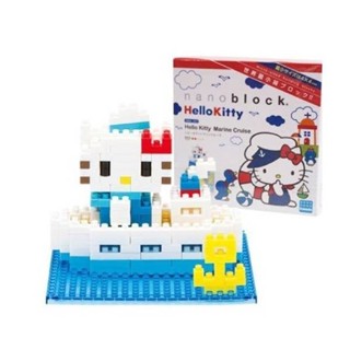【福利品出清】KAWADA Hello Kitty 凱蒂貓 海洋風情 nanoblock 迷你積木 擺飾【金玉堂文具】