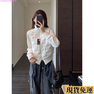 🎆雅軒🎆限時低價+免運🎆2024年冬季新款日韓休閒風保暖輕便輕羽搖粒絨拼接羽絨服短版厚外套女上衣秋冬新款