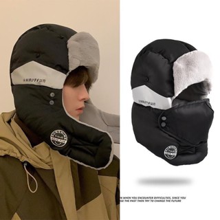 秋冬保暖🔥冬季新款帽子加厚帽子男士滑雪戶外騎行護耳防風雷鋒冬季棉帽保暖防寒騎車加絨 漁夫帽大頭圍
