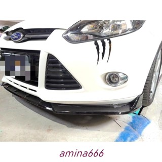 蔓森✌FORD FOCUS MK3 競速版 鋼琴烤漆黑 前下巴 前鏟 前定風翼 前擾流板 下擾流板 通用下巴✌88