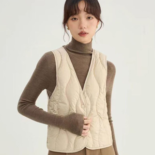 羽絨背心 🎽輕薄羽絨服女內膽馬甲秋冬新款白鴨絨大衣內搭坎肩保暖短款背心 背心外套 冬天背心 輕羽絨背心 鴨絨背心