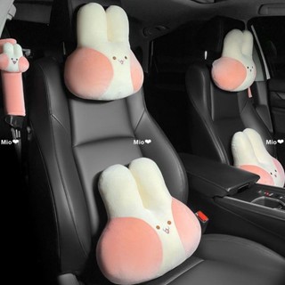 Mio❤汽車頭枕四季短毛絨通用卡通可愛女神款靠枕車用車內護頸枕腰靠枕