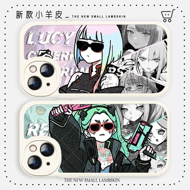 🔥新北出貨🔥電馭叛客 露西賽博朋剋2077邊緣行者週邊小羊皮手機殻vivoOPPO華為榮耀 Y8U0