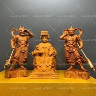 道法自然*崖柏黃楊木雕家居擺件湄洲島神像媽祖娘娘天上聖母左右仕女工藝品