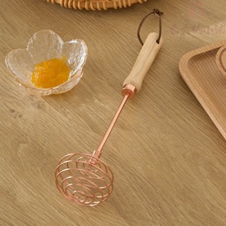 烘焙用具 烘焙打蛋器 手動打蛋器 手持打蛋器ins風櫸木柄螺旋不銹鋼打蛋器手動奶油打發器攪拌器烘焙工具蛋抽