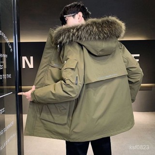 羽絨服 保暖外套 羽絨外套 羽絨外套男 衝鋒衣 輕羽絨外套中長款羽絨服男士中長款25年冬季新款潮流保暖休閒連帽外套男裝