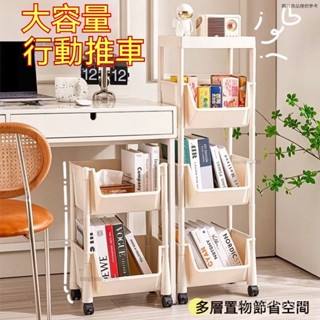 移動書架置物架落地多層帶輪客廳臥室宿捨兒童小書櫃小推車收納架多功能置物架多層收納架角鋼置物架美容推車收納櫃置物籃推車