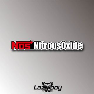 NOS氮氣 Nitrous Oxide 改裝賽車 車貼 貼紙 防水貼紙 反光貼紙 安全帽貼紙 機車汽車貼紙