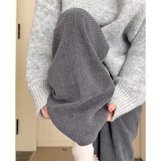 臺灣出貨★牛仔褲 長褲 韓版復古灰色人字紋雪尼爾寬褲女春秋高腰垂墜感運動休閒直筒闊腿長褲 落地褲 直筒褲 闊腿褲 高腰