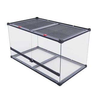 24h速發&可開發票爬寵飼養箱蜥蜴烏龜守宮爬蟲玻璃缸生態雨林缸魚蛇倉鼠角蛙防逃缸