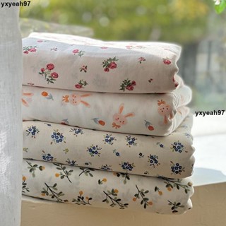 🔥熱銷🔥ins藝文小清新碎花全棉雙層紗枕套單品 48x74cm水洗棉一對裝枕芯內膽套單個成人枕頭套